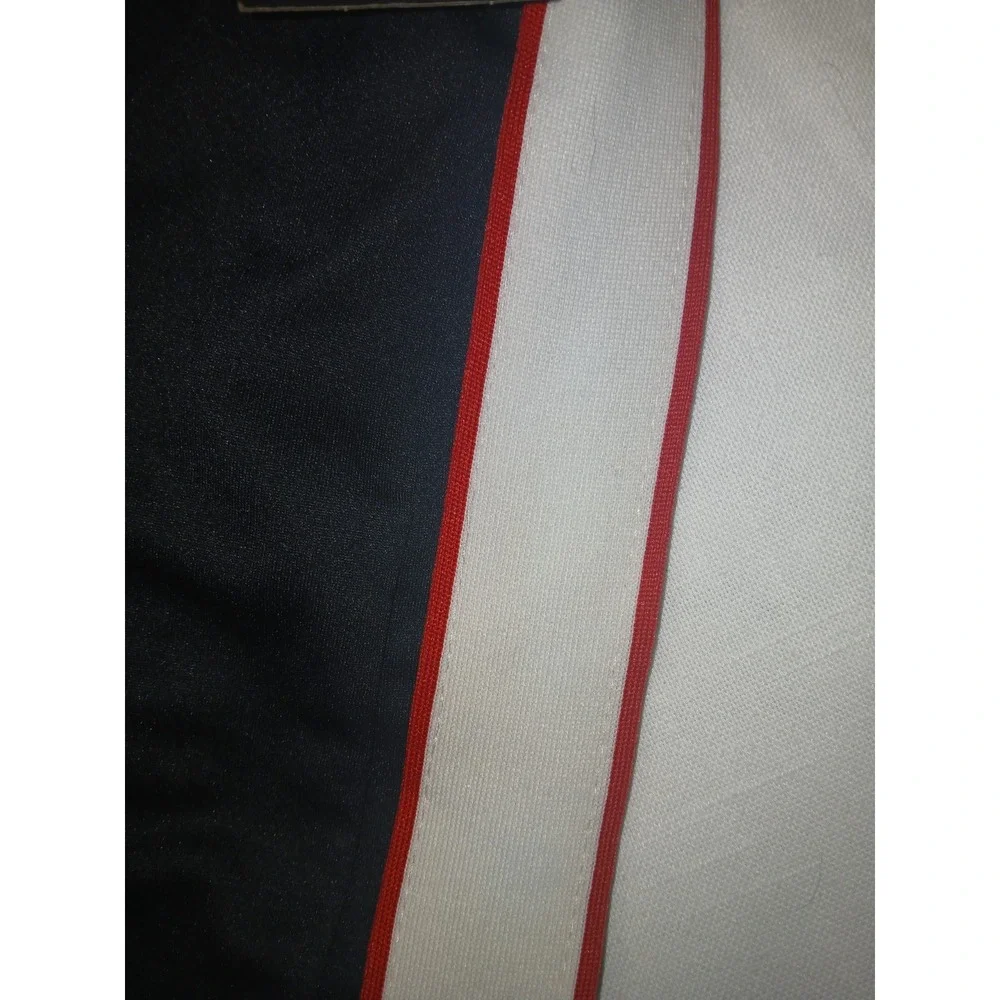 Reset Boys Tricot Track Pants Black White Red Side Stripe Sz 10/12